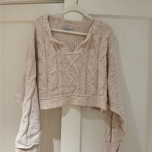 Urban Outfitters Cream V-Neck Sweater
